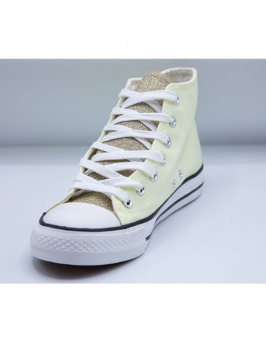 Tennis montantes en toile femme...