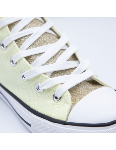 Tennis montantes en toile femme...