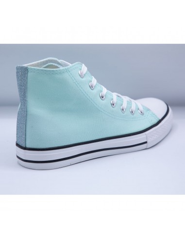 Tennis montantes en toile femme...