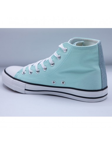 Tennis montantes en toile femme...