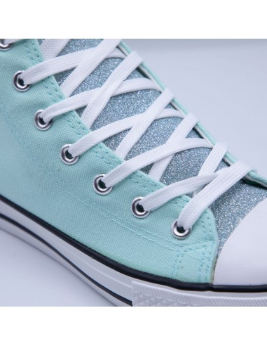 Tennis montantes en toile femme...