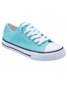 Baskets toile femme semelle caoutchouc blanc 2