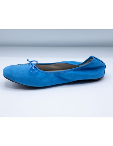 Ballerines Femme en Daim avec Semelle Intérieure Cuir motif Etoile Pailletée