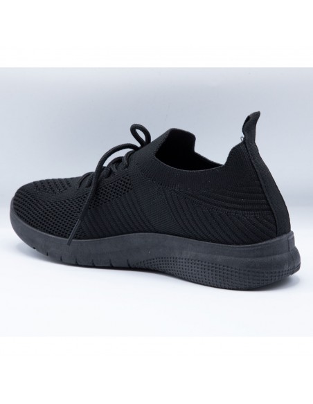 Baskets confort femme textile élastique mesh fitness training légères avec lacet