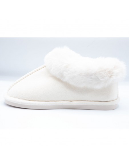 Chaussons fourrure femme chauds en suédine effet peau synthétique hiver tendance