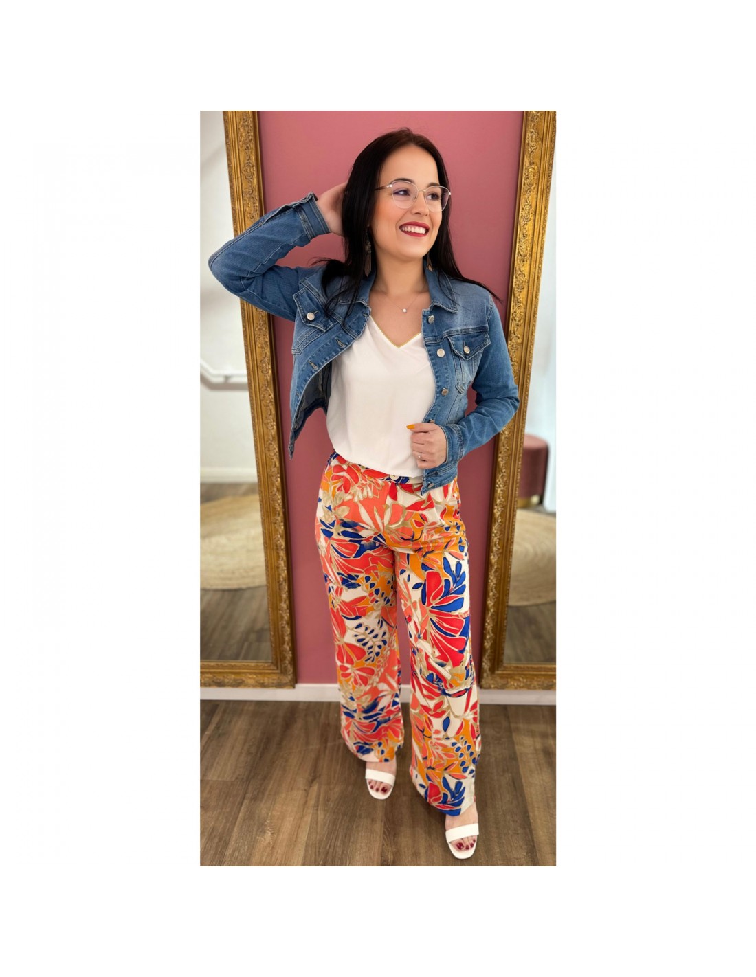 Pantalon fluide coloré hotsell