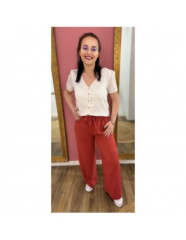 Pantalon fluide femme uni coloré...