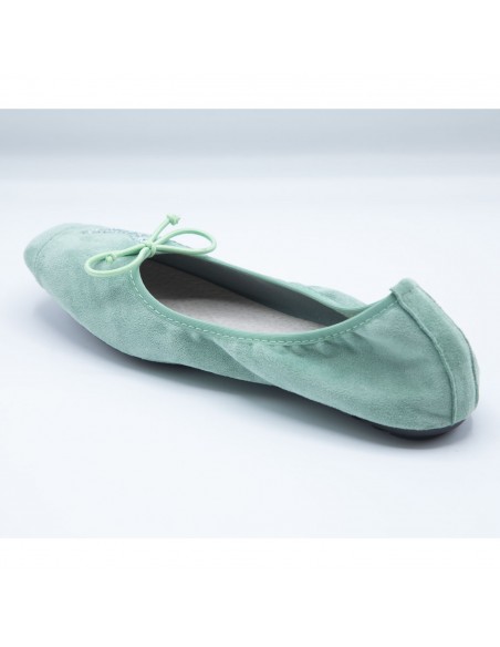 Ballerines Femme en Daim avec Semelle Intérieure Cuir motif Etoile Pailletée