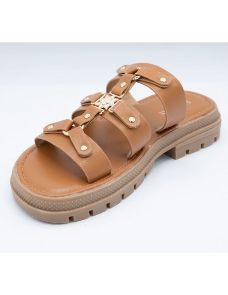 Sandales Gladiateur mules à Brides – Style et Confort avec Semelles Épaisses Crantées