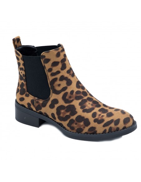 Bottines Chelsea Léopard Femme suédine - Elégance et Tendance