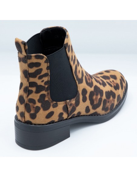 Bottines Chelsea Léopard Femme suédine - Elégance et Tendance