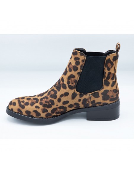 Bottines Chelsea Léopard Femme suédine - Elégance et Tendance