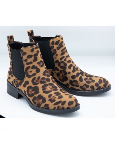 Bottines Chelsea Léopard Femme...