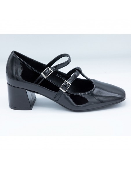 Chaussures Babies Vernies à Talon - Elégance Rétro et Confort