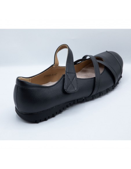 Chaussures Confort Femme Grande Pointure 41-44 style Ballerines Confortables orthopédiques semelle Cuir