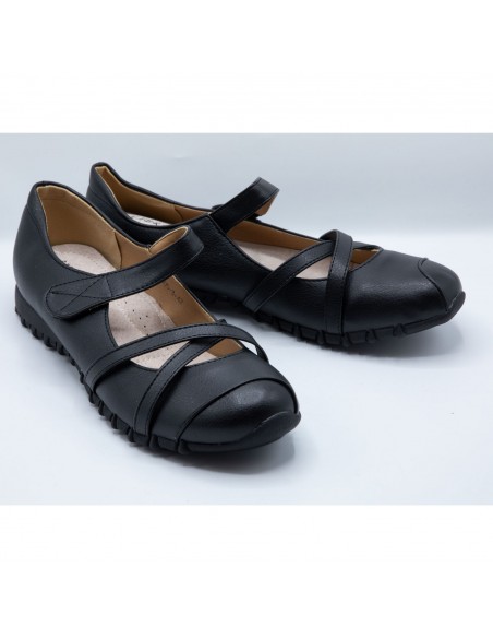 Chaussures Confort Femme Grande Pointure 41-44 style Ballerines Confortables orthopédiques semelle Cuir