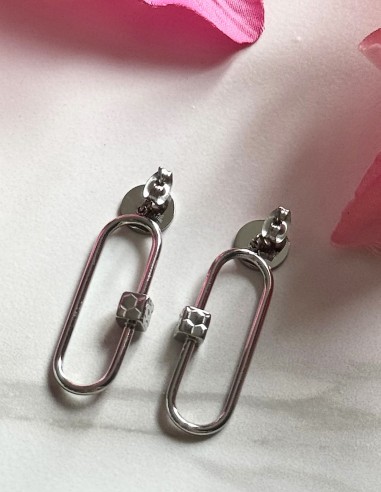 Boucles d'oreilles épingles argentées...