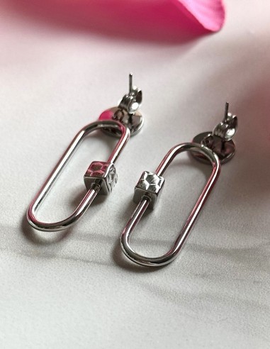 Boucles d'oreilles épingles argentées...