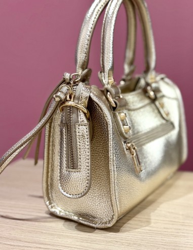 Petit sac à main doré chic en simili...