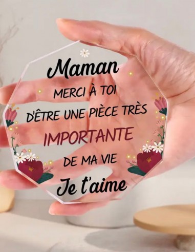 Cadeau fête des mères bloc décoratif...