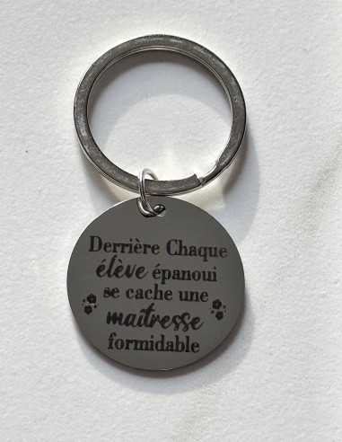 Porte clé gravé cadeau maîtresse...