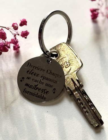 Porte clé gravé cadeau maîtresse...