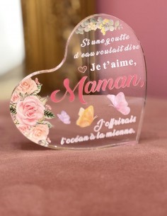 Cadeau Maman - Bloc cœur...