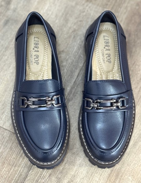 Mocassins femme élégants confort - Chaussures plates en simili cuir avec semelle épaisse crantée antidérapante