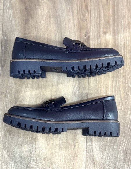 Mocassins femme élégants confort - Chaussures plates en simili cuir avec semelle épaisse crantée antidérapante