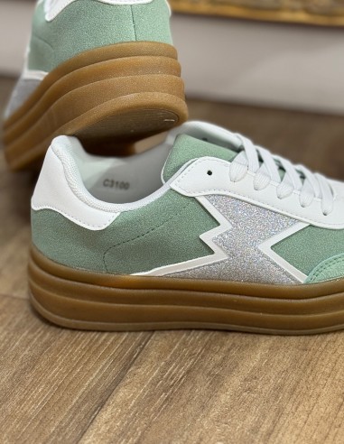 Baskets femme mode compensées...