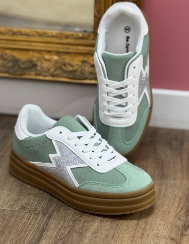 Baskets femme mode compensées...