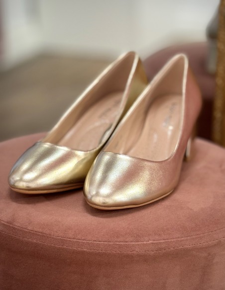 Escarpins femme confortables à bout rond et talon carré 5cm - Chaussures de mariage élégantes