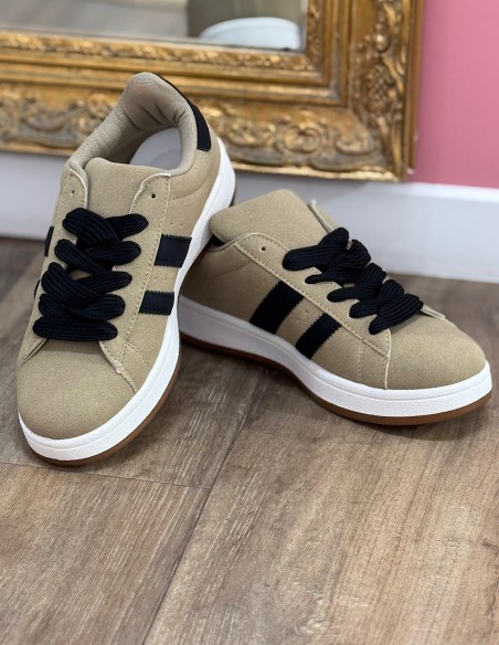 Baskets femme en daim mode streetwear sneakers suédine confortables mode casual sport