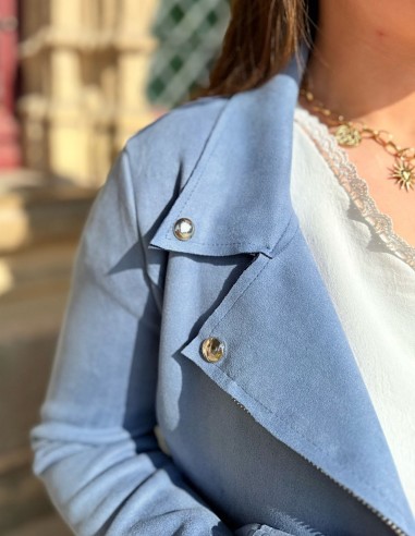 Veste femme en daim coupe perfecto...