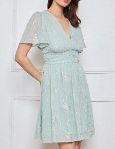 Robe courte fluide vert... 2