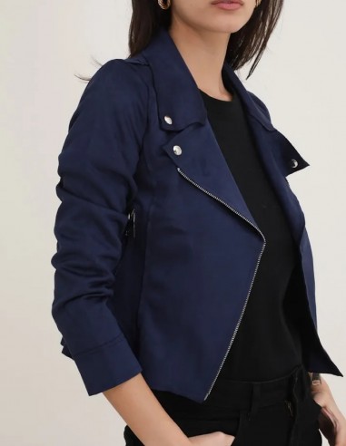 Veste femme en daim coupe perfecto...