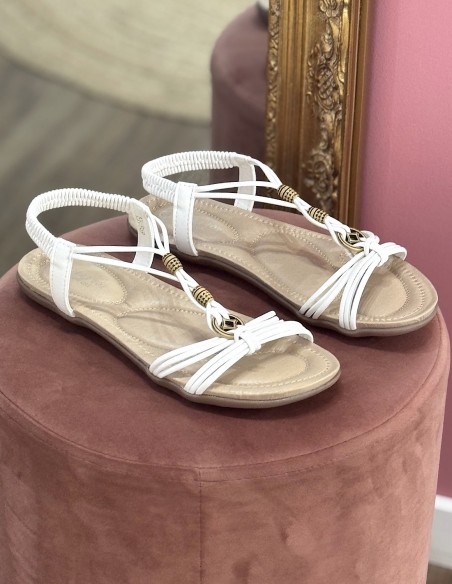 Sandales femme été grandes tailles 41 au 44 plates, confortables, style bohème chic avec perles