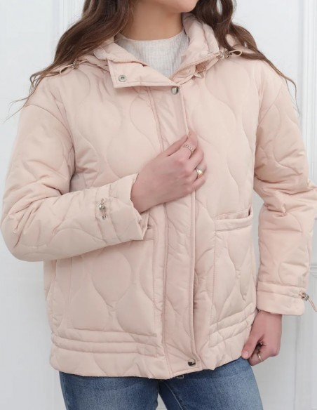 Veste matelassée femme mi saison à capuche - Tendance et Confort