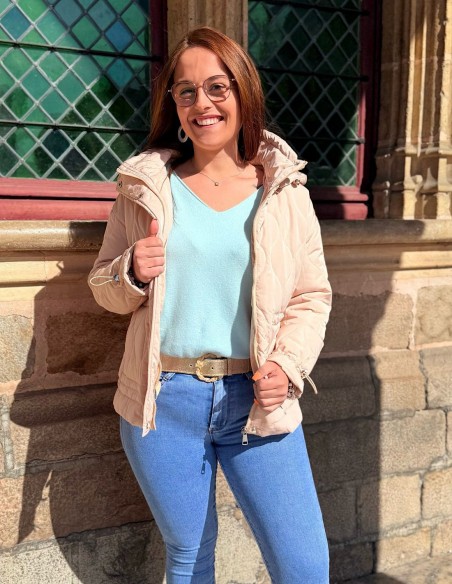 Veste matelassée femme mi saison à capuche - Tendance et Confort