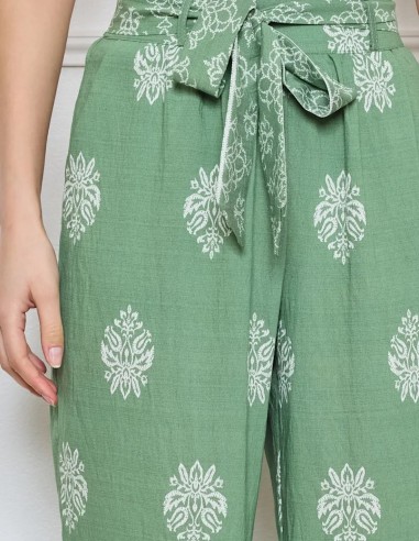 Pantalon large fluide femme bohème...