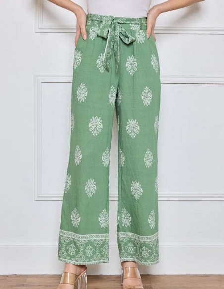 Pantalon fluide femme légers taille haute été