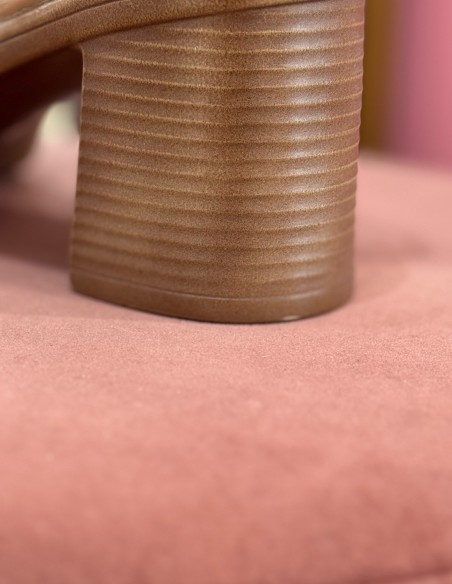 Sandales à talon femme confort à bride cheville réglable talon bloc 6cm