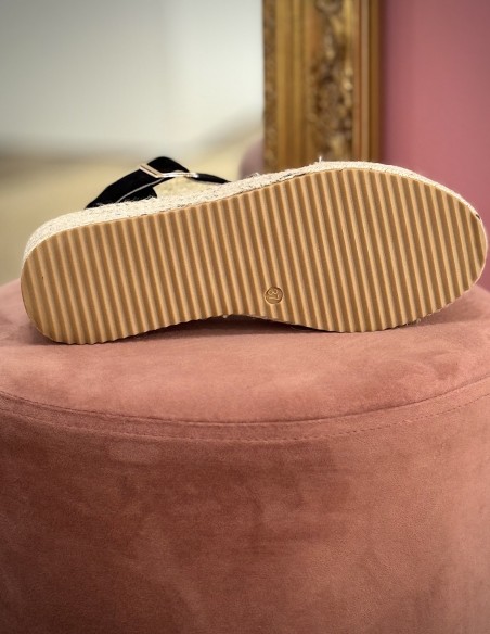 Sandales compensées femme été - Espadrilles plateforme avec bride & boucle ajustable