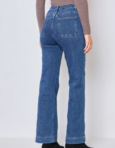 Jean Taille Haute femme Coupe évasée...