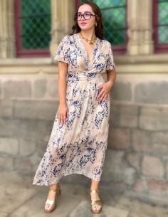 Robe longue fluide femme à...