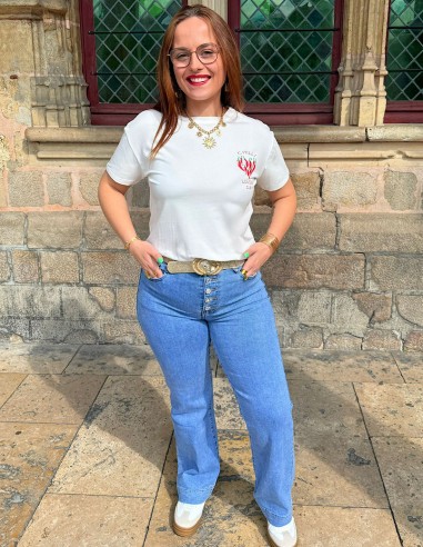 T-shirt blanc femme " chilli lovers...