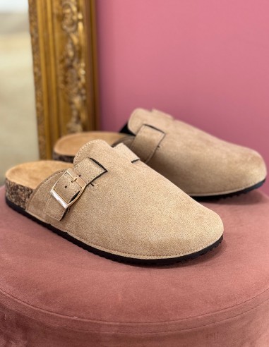 Sabots mules femme confort en suédine...