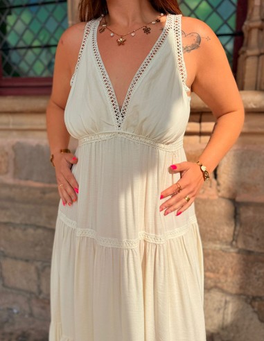 Robe longue bohème confortable effet...