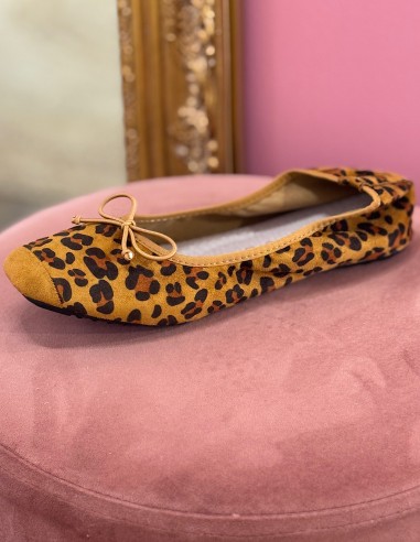 Ballerines léopard femme semelle cuir...