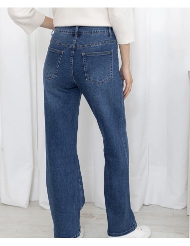 Jean femme évasé taille haute stretch...